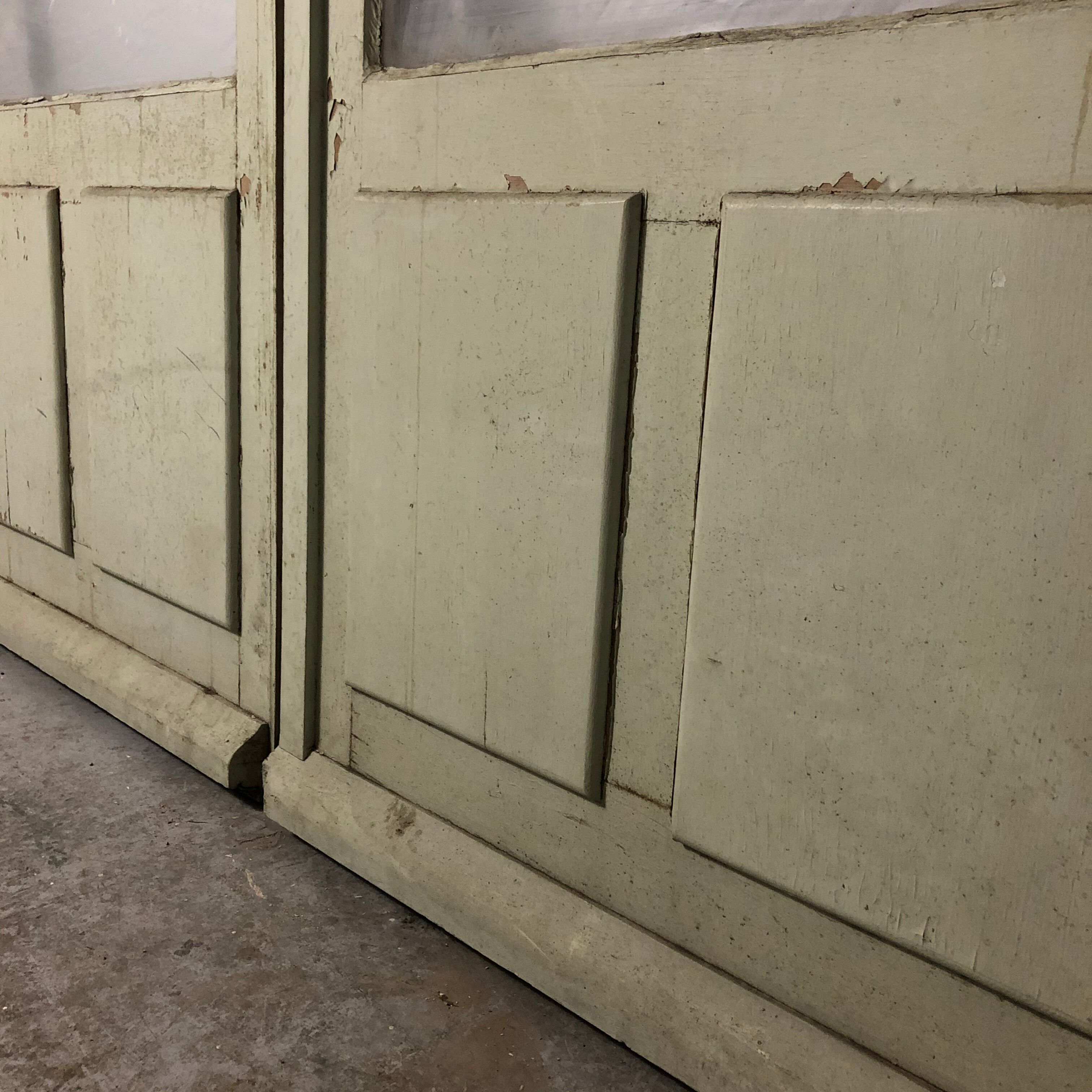 Old glass doors, 2 flaps, H226 cm