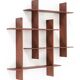 Rare, sculptural teak wall shelf / Mid-century Danish modern design / 1960s minimalism