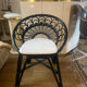 Rattan armchair peacock