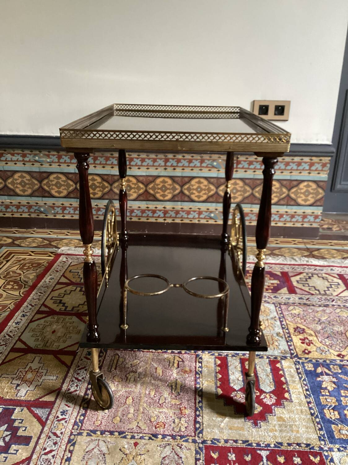 Vintage Fratelli Orsenigo rolling trolley