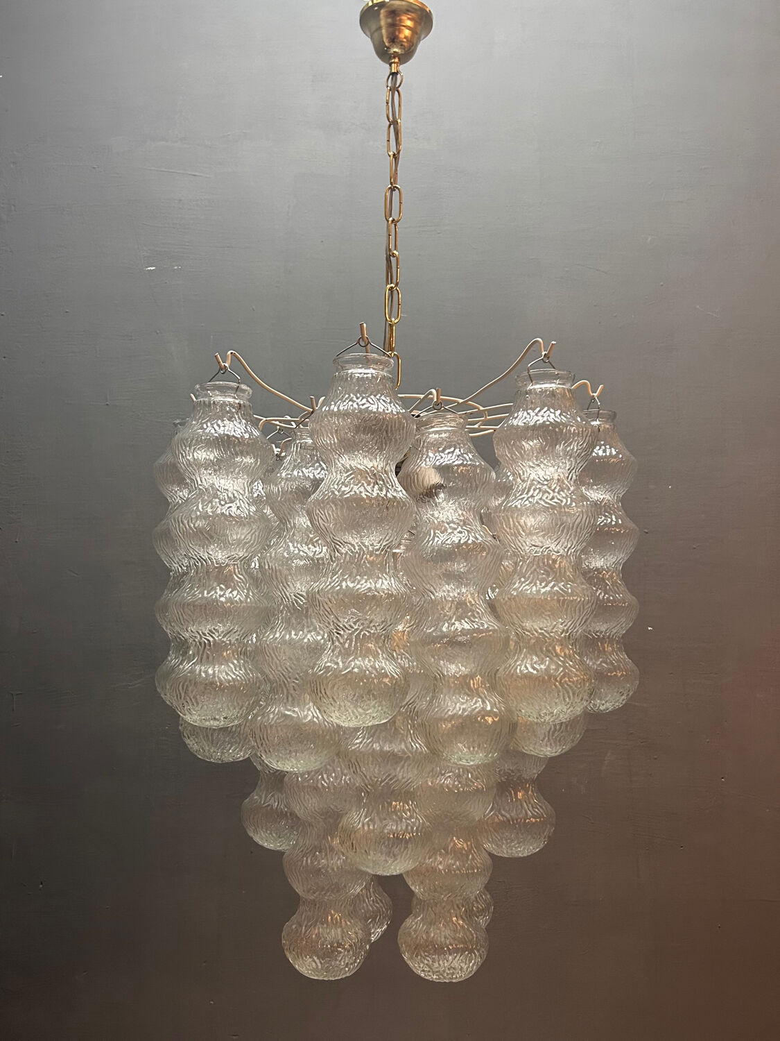 Murano Glass Bubble Chandeliers, Italy, 1980s – Set of 2