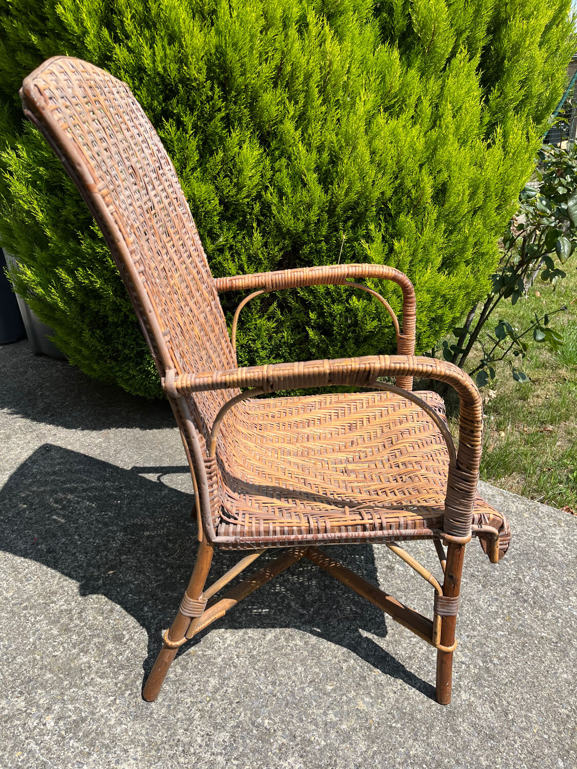 Rattan armchair from the 60s