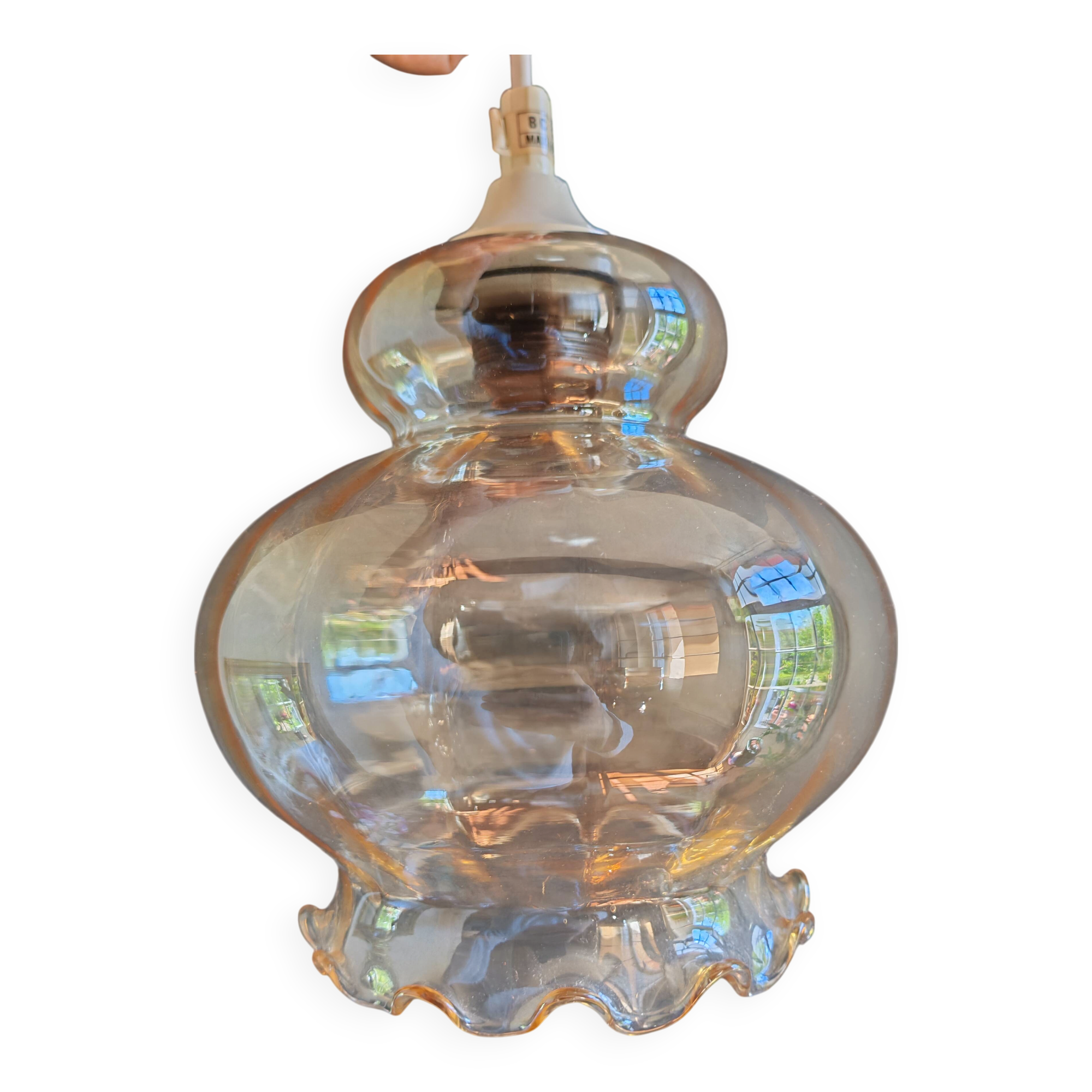 Suspension lustre en verre soufflé