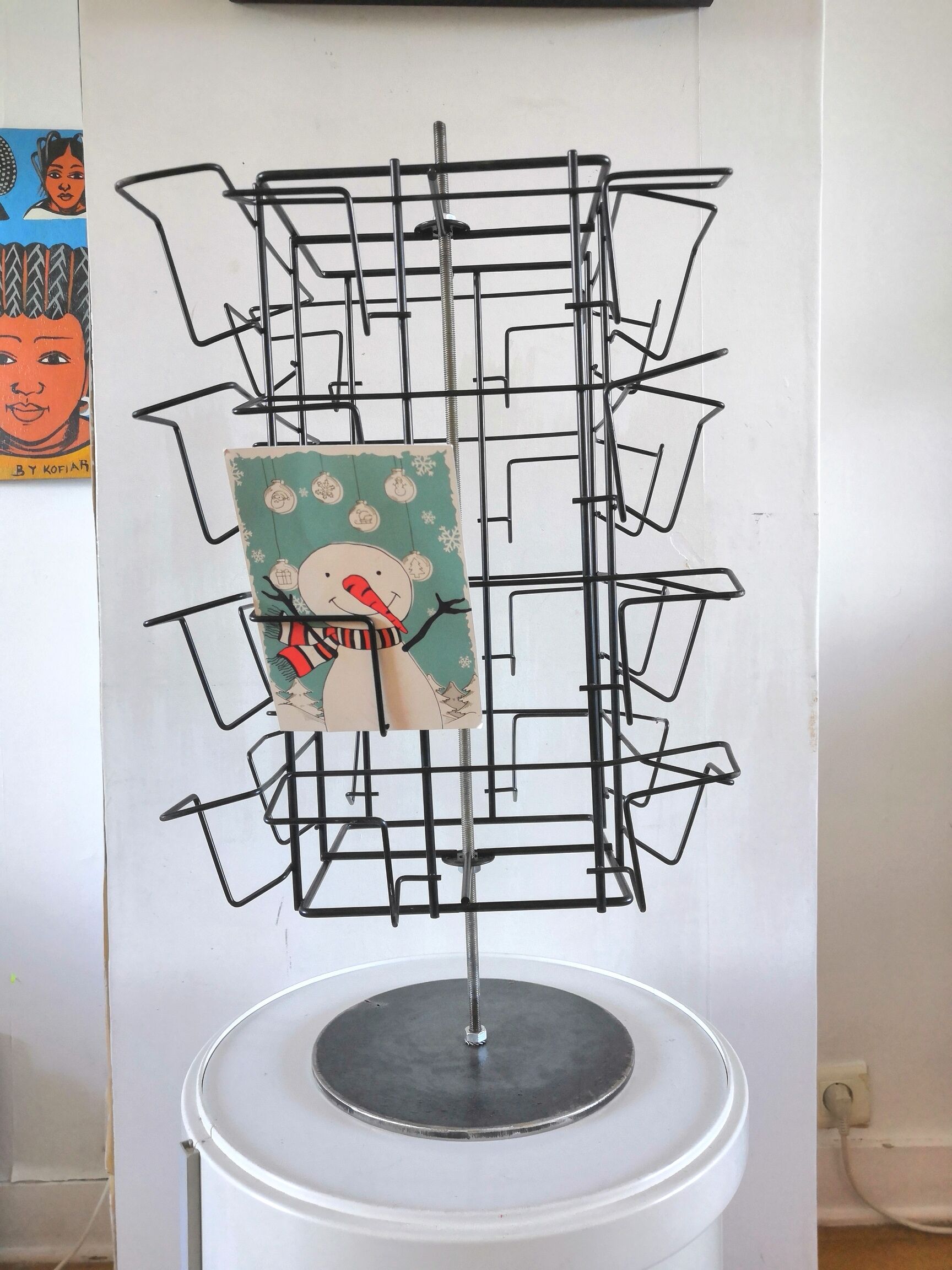 Display turnstile postcard holder design 60s