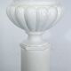 Tommaso Barbi Oversized White Ceramic Vase and Column, Italy 1970