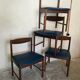 Lot de 4 chaises scandinaves teck 1960’s