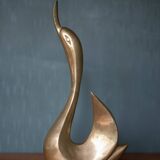 Large model swan, brass swan, swan statue, made in India, interior decoration