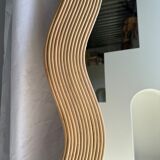 Zigzag rattan foot mirror H:182cm