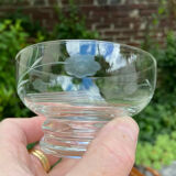 Pop-up Christmas 2022 - Set of 6 vintage champagne glasses in engraved crystal 1950