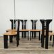 Ensemble de 6 chaises Pierre Cardin en bois laqué noir, 1970