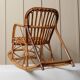Vintage bamboo rocking chair for children - Bohemian chair - Mid-Century design - Italy 1970s