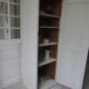 Vintage Parisian wardrobe re-enchanted in pearl gray with waxed finish.
