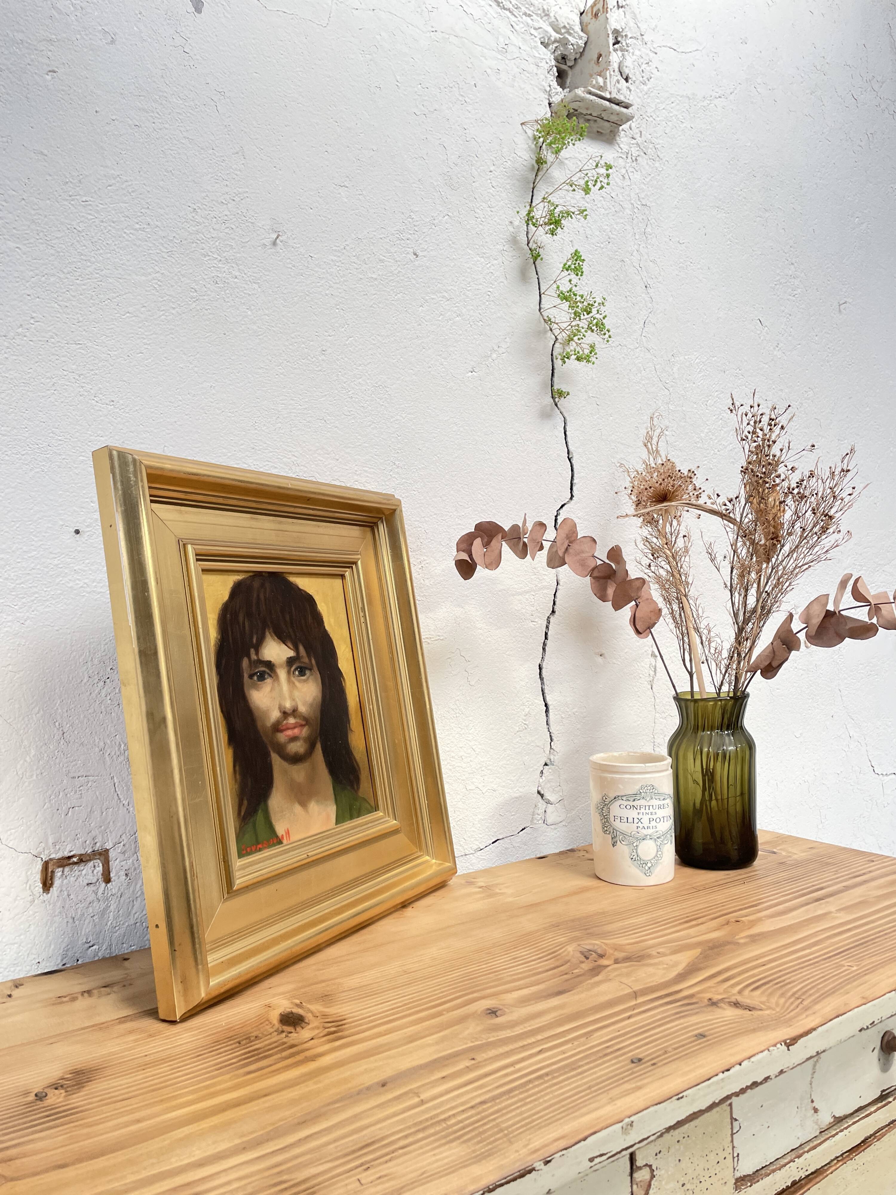 Oil portrait painting 'LE VAGABOND', after Anatola SOUNGOUROFF, circa 1977.