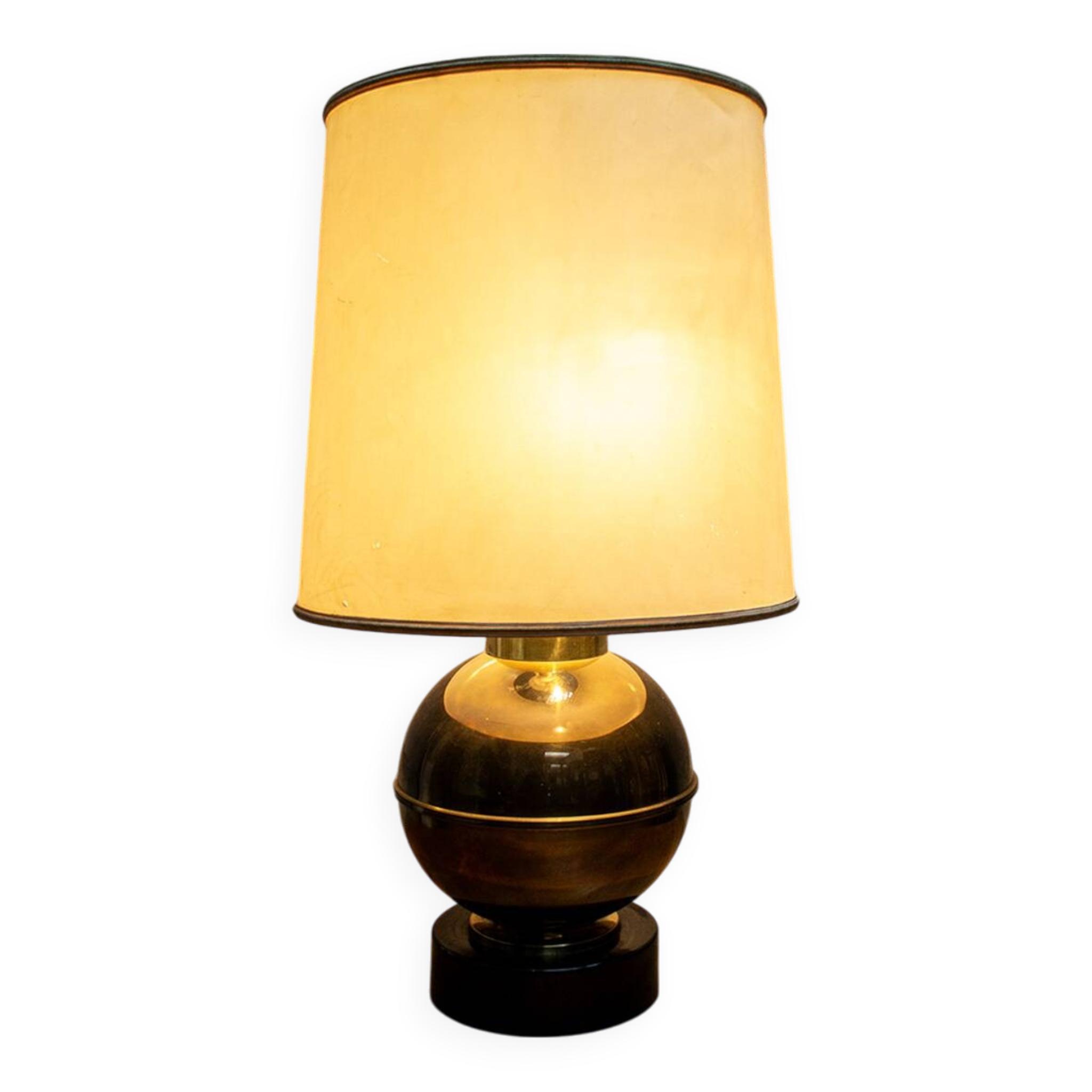 Lampada in ottone e smalto Italia Anni '40