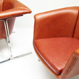 Two Space Age "042" Chairs by Geoffrey Harcourt for Artifort