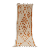 Handwoven coloured wool rug, 310 x 90 cm - R315