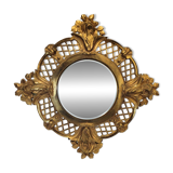 Convex "Witch mirror", gilt bronze frame, 1950s - France