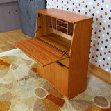 Secretary scandinavian vintage teak design 1960