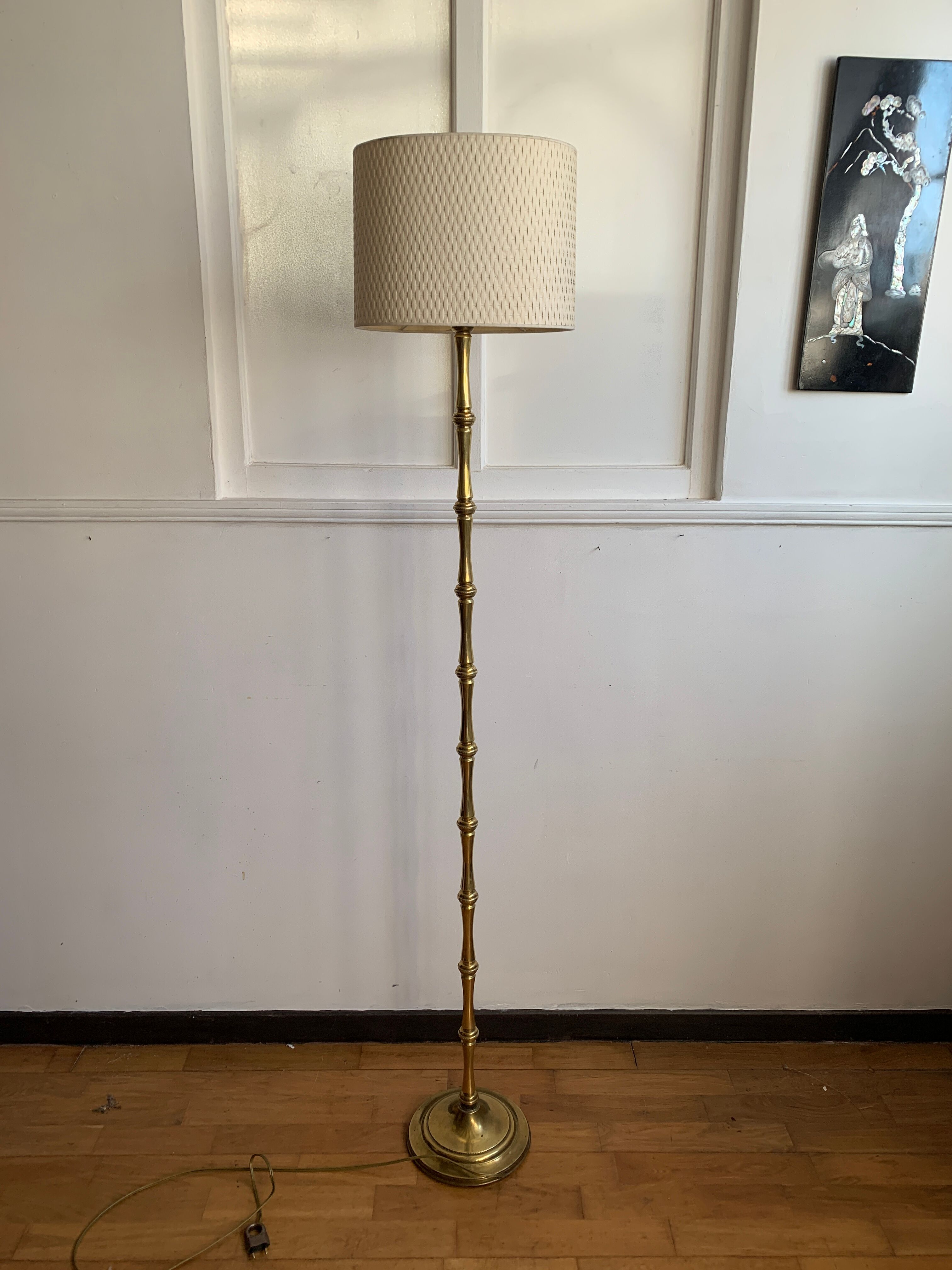 Vintage brass floor lamp