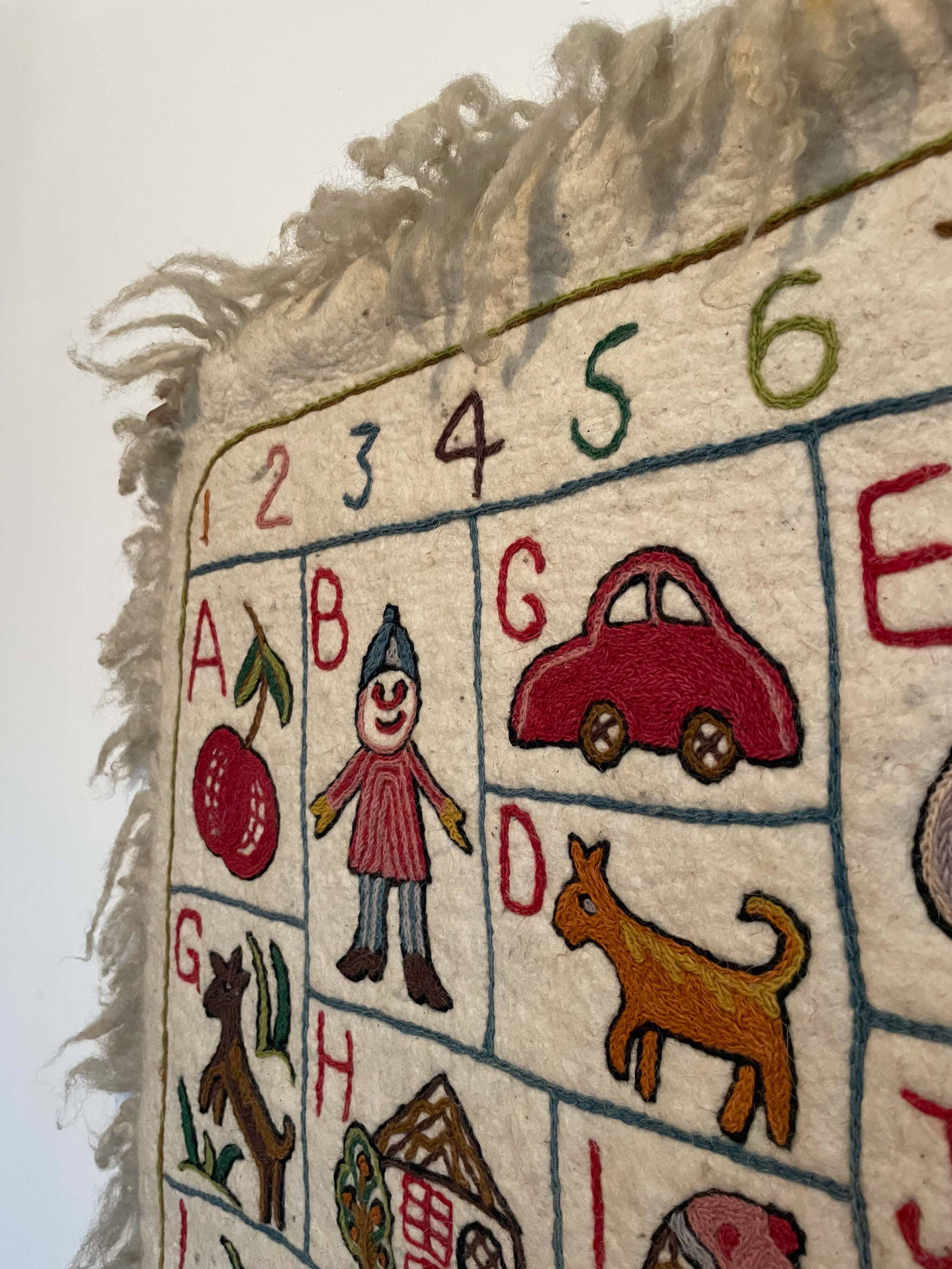 Tapis mural vintage abécédaire