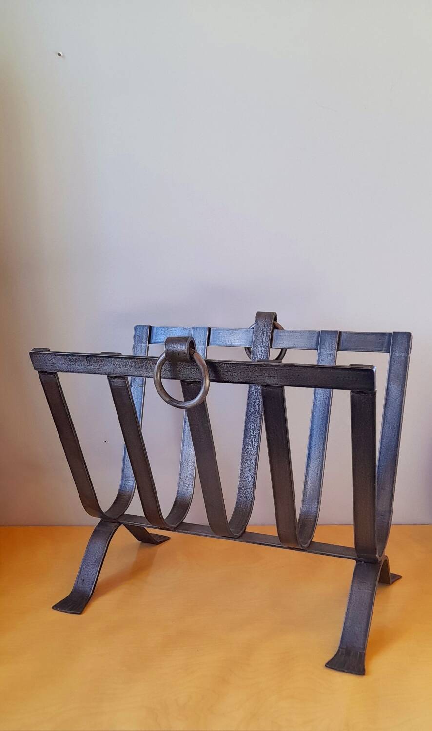 Brutalist magazine rack