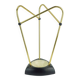Vintage 1950s umbrella stand cast iron and brass streamline design