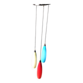 Luminaires suspendus en verre vintage par Vistosi, années 1970.