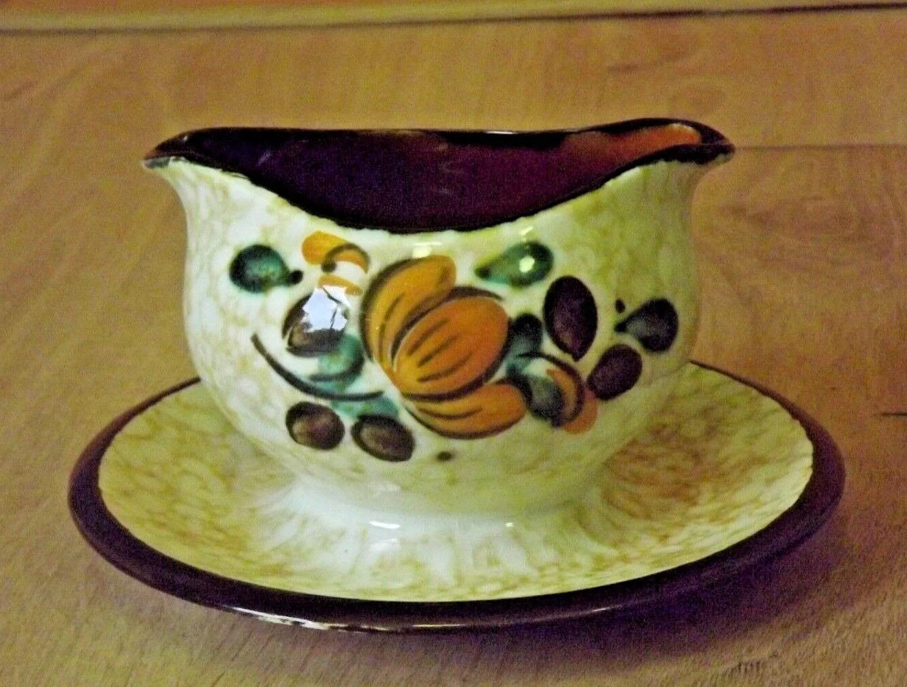 Vintage Boch La Louvière Corfou Collection Sauce/Sauce Boat Fixed Plate