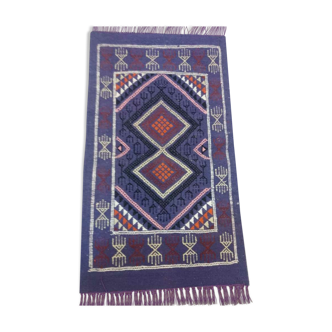 Kilim violet berbère fait à la main 56x95cm