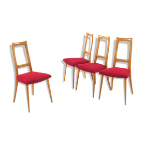 Quatre chaises en merisier