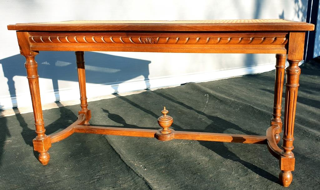 Louis XVI double-style canne piano bench