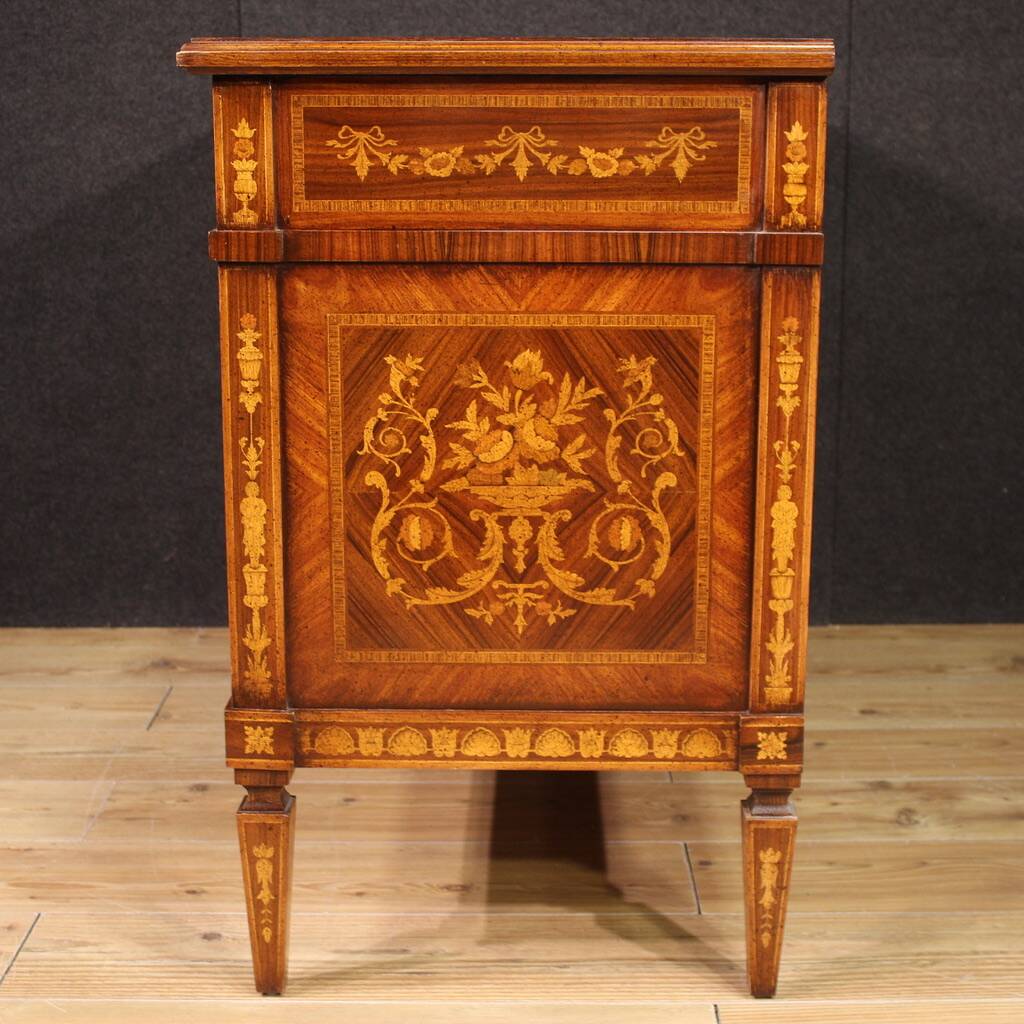 20th century Italian Louis XVI style inlaid commode