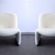 Paire de fauteuils Alky vintage en acier et laine bouclette par Giancarlo P