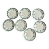 7 Dessert plates St Amand and Hamage Terre de Fer Byzantine model