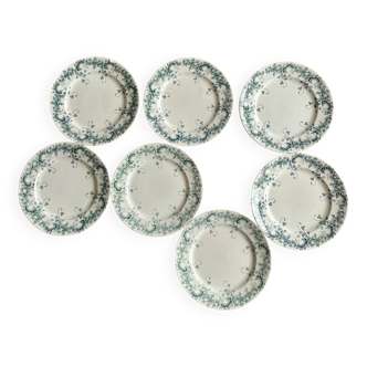 7 Dessert plates St Amand and Hamage Terre de Fer Byzantine model