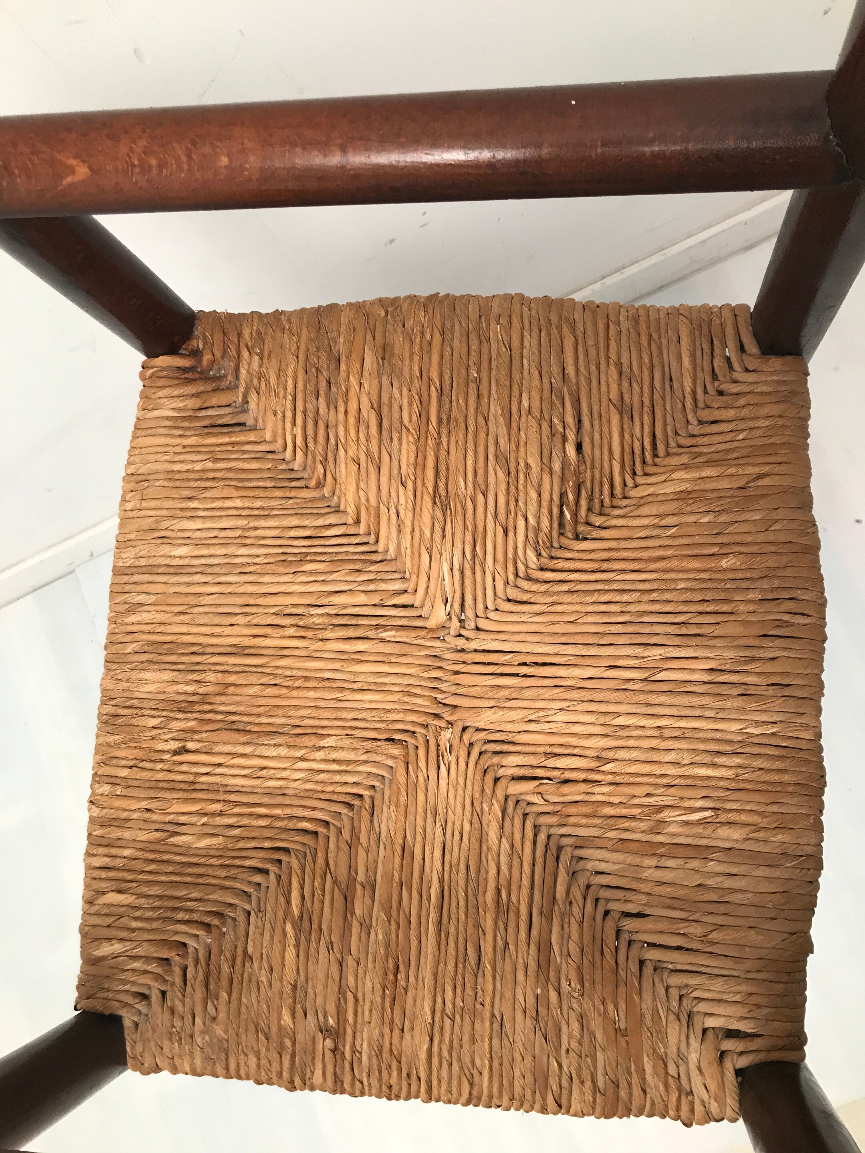 High straw chair child 50/60 years