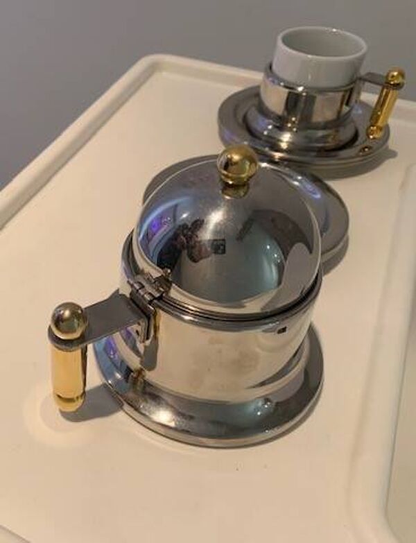 4 Tasses à Espresso Postmoderne Série Kontessa + sous-tasses et sucrier