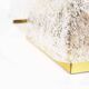 Medium sized brass and muranoglass flush mount light by Hillebrand
