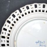 Painted collector's plate with openwork edge epinal by henri schmitt 1900