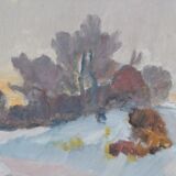 Scandinavian  Modern Painting, 1963, Oil on Canvas, Framed