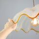 Lampe à suspension italienne du milieu du siècle en verre de Murano et laiton