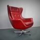 Leather swivel armchair from Up Závody , 1960s