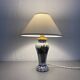 1930 lamp signed Delcourt, fabric cable, lampshade