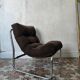 Fauteuils en velours vintage