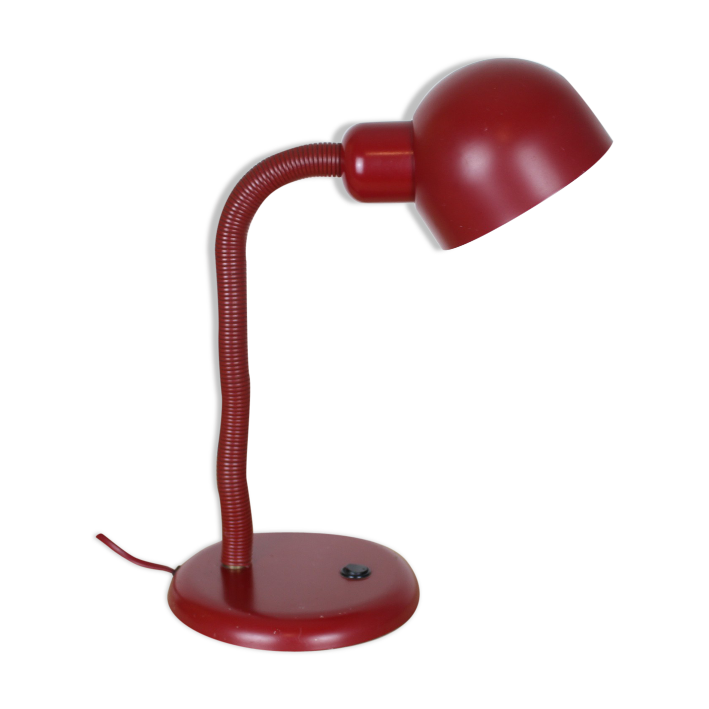 Vintage red metal desk lamp