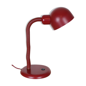 Lampe de bureau vintage en métal rouge