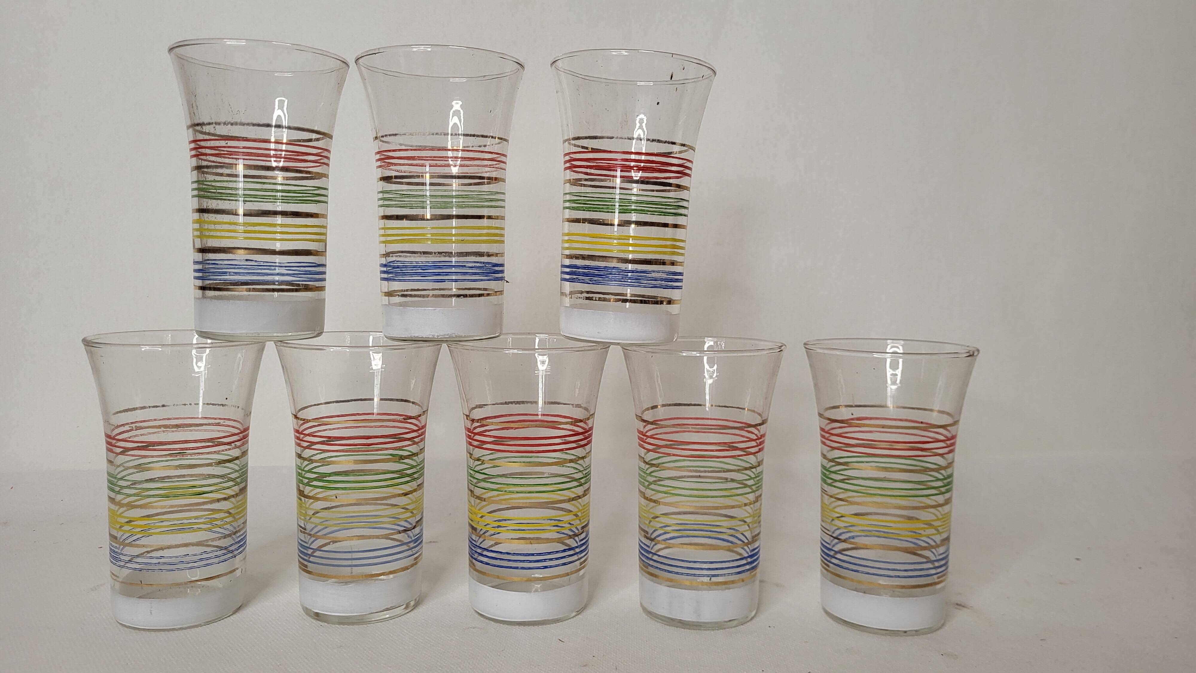 8 water glasses from the 60s