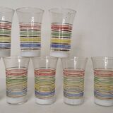 8 water glasses from the 60s