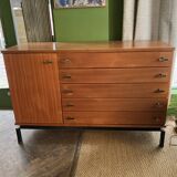 Large chest of drawers of marcel gascoin edition alveole 1950