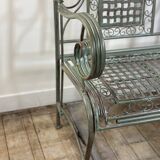 Folding iron garden bench